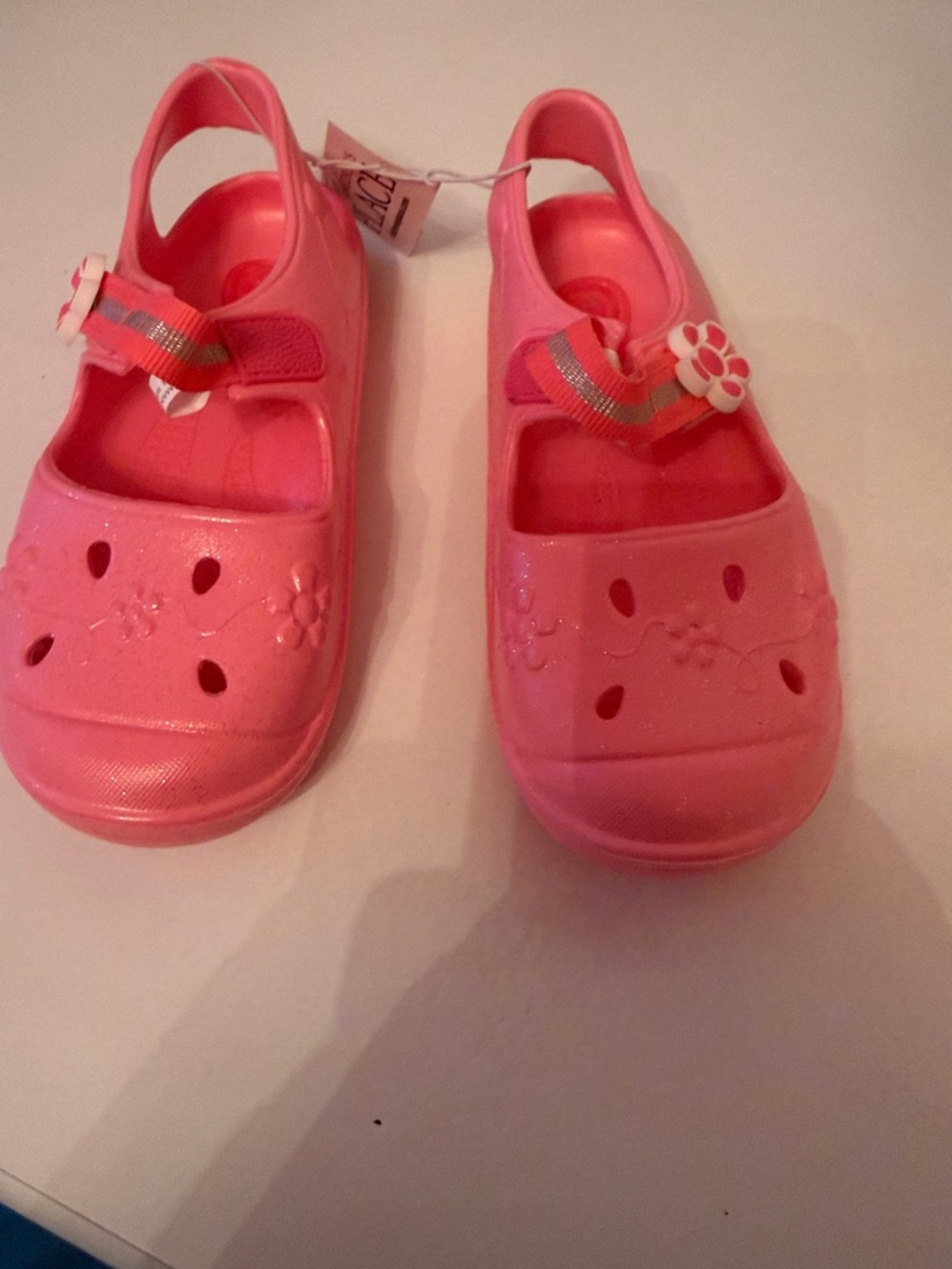 The Children's Place Pink Flower Strap Sandals